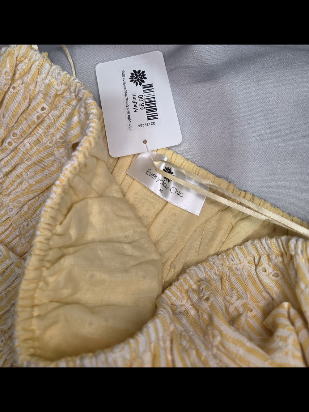 Lemoncello Strapless Mini Dress. - Picture 7 of 9